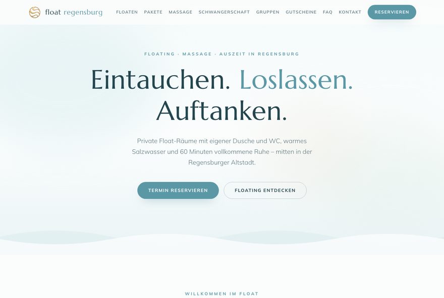 Vorschau: heller Entwurf mit Aqua-Tönen