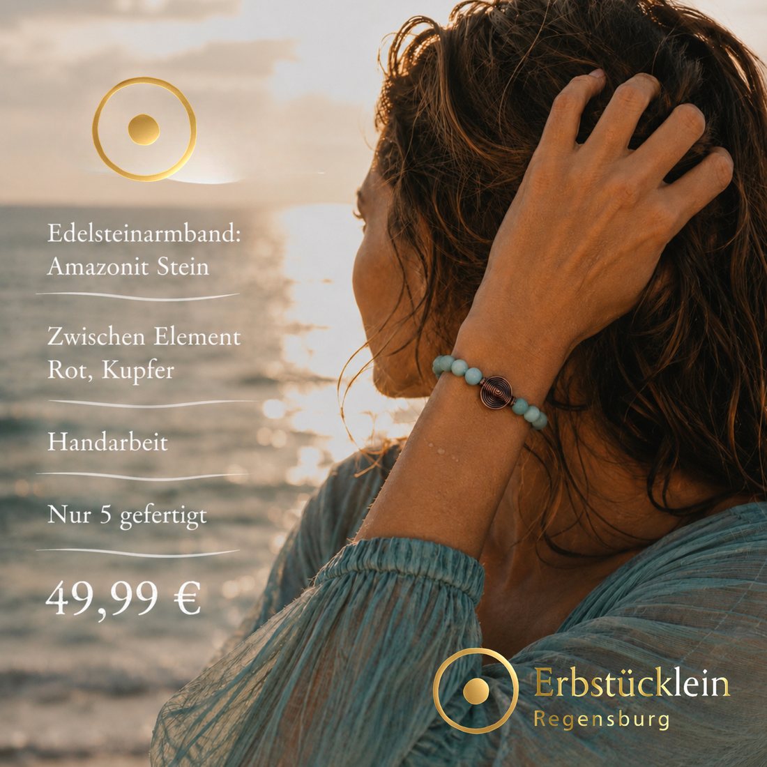 Erbstücklein Edelsteinarmband aus Amazonit
